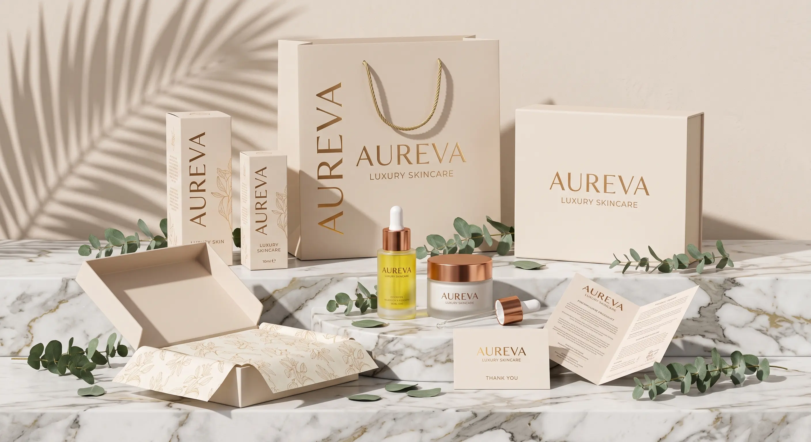 AUREVA coordinated packaging family